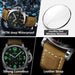 POEDAGAR Sports Military Watch For Men Waterproof Luminous Leather Man Watch Quartz High Quality Men's Sports Watches Male Reloj - IFINDALL