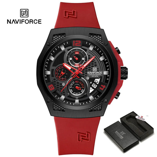 NAVIFORCE Original Watches for Man Silicone Strap Waterproof Men Quartz Wrist watch Casual Sport Date Display Clock Reloj Hombre - IFINDALL