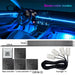 18 in 1 LED Symphony Ambient Lights Car Interior Full Color Streamer RGB 64 Colors Neon Acrylic Strip Decoration Atmosphere Lamp - IFINDALL
