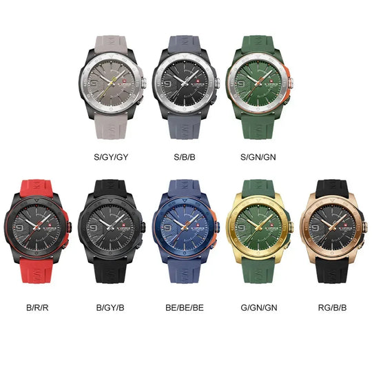 NAVIFORCE NF7112 Original Quartz Watch for Men Simple Silicone Strap 5Bar Waterproof Luminous Watches - IFINDALL