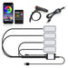 LED Car Interior Ambient Foot Strip Light New Neon Kit Accessories Backlight Remote App Music Control Auto RGB Decorative Lamps - IFINDALL