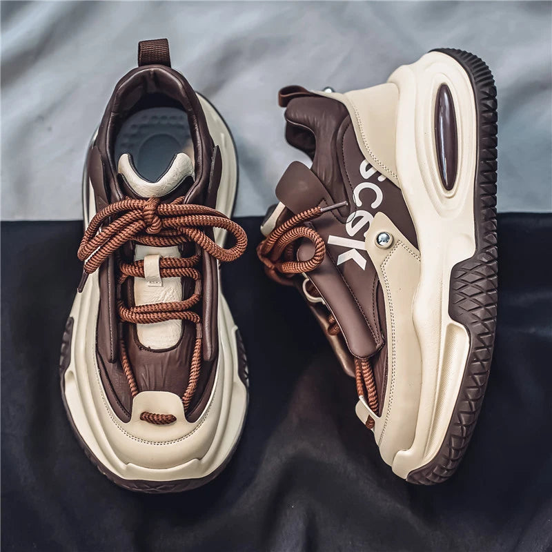 Men's sports and leisure thick soled height increasing shoes - IFINDALL