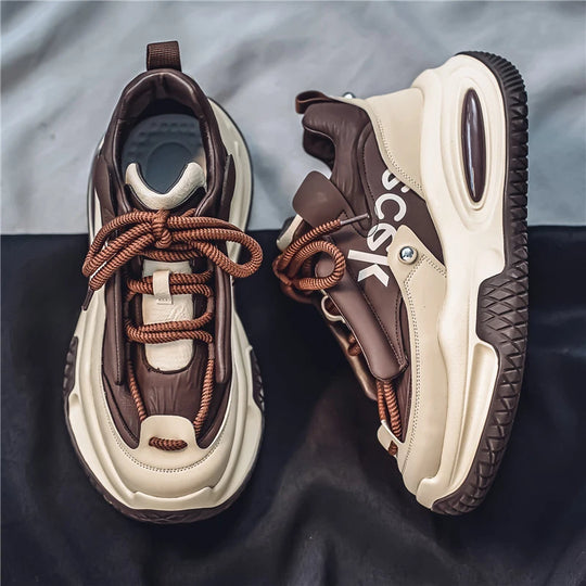 Men's sports and leisure thick soled height increasing shoes - IFINDALL