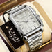 LIGE Fashion Business Watch Men Square Sport Waterproof Watches For Men Top Brand Luxury Military Quartz Chronograph Wristwatch - IFINDALL