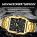 LIGE Fashion Business Watch Men Square Sport Waterproof Watches For Men Top Brand Luxury Military Quartz Chronograph Wristwatch - IFINDALL
