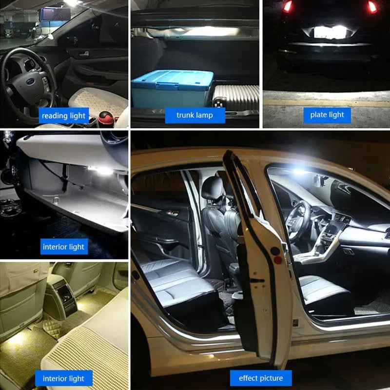 2/6/10Pcs T10 W5W 6SMD 3030 Super Bright LED Canbus No Error Car Interior Reading Dome Lights Auto Parking Lamp Wedg - IFINDALL