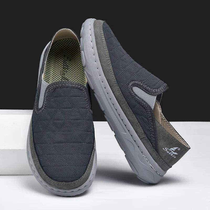 New Spring Breathable Sneakers Men Casual Shoes Lightweight Slip On Loafers Men Outdoor Shoes Walking Elastic Pantshoes Flats - IFINDALL