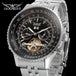 JARAGAR Original Big Dial Tourbillon Chronograph Automatic Man Watches Stainless Steel Vintage Mechanical Waterproof Male Wrist - IFINDALL
