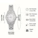 Stunning rhinestone-encrusted watch set with matching chain necklace - Round dial Quartz movement - IFINDALL