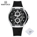 New NAVIFORCE Sports Silicone Strap Male Chronograph Quartz Calendar Men's Watches Casual Wild Waterproof Man Wristwatch NF8051T - IFINDALL