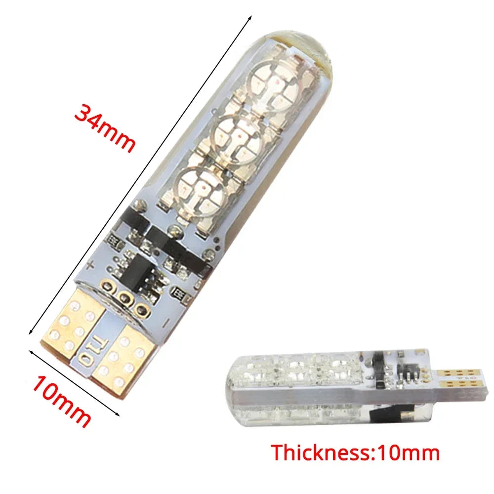 T10 W5w 194 168 5050 Festoon Dome Light Wedge Side Led SilicaGel LED Remote Controller Lamp RGB Bulbs Width Indicator - IFINDALL