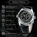 Jaragar Automatic Watch for Men Military Multifunction 3 Sub-Dials Sports Mechanical Watches Top Brand Luxury Leather Steel Band - IFINDALL