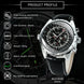 Jaragar Automatic Watch for Men Military Multifunction 3 Sub-Dials Sports Mechanical Watches Top Brand Luxury Leather Steel Band - IFINDALL