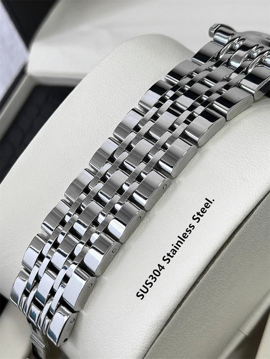 Business Man Silver Wristwatch Luminous SUS304 Stainless steel High Quality Luxury Watch Waterproof Fashion Clock hombre Reloj - IFINDALL