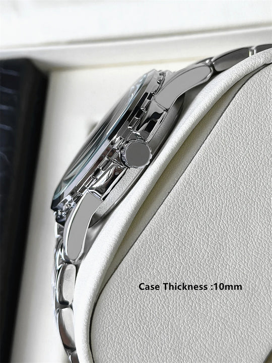 Business Man Silver Wristwatch Luminous SUS304 Stainless steel High Quality Luxury Watch Waterproof Fashion Clock hombre Reloj - IFINDALL