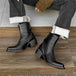 Leather Boots Men Brand British Style Comfortable Fashion Thick-Soled Wizard Ankle Boots - IFINDALL
