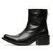 Leather Boots Men Brand British Style Comfortable Fashion Thick-Soled Wizard Ankle Boots - IFINDALL