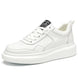 Luxury Leather Elevator Shoes Men's Sneakers Height Increasing Shoes Invisible 7CM Heighten Sports Shoes Taller Lift White Shoes - IFINDALL