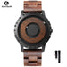 Brand EUTOUR Men's Wood Magnetic Ball Watches Luxury Sport Quartz Waterproof Watch Solid Wooden Strap Male Clock Mens Wristwatch - IFINDALL