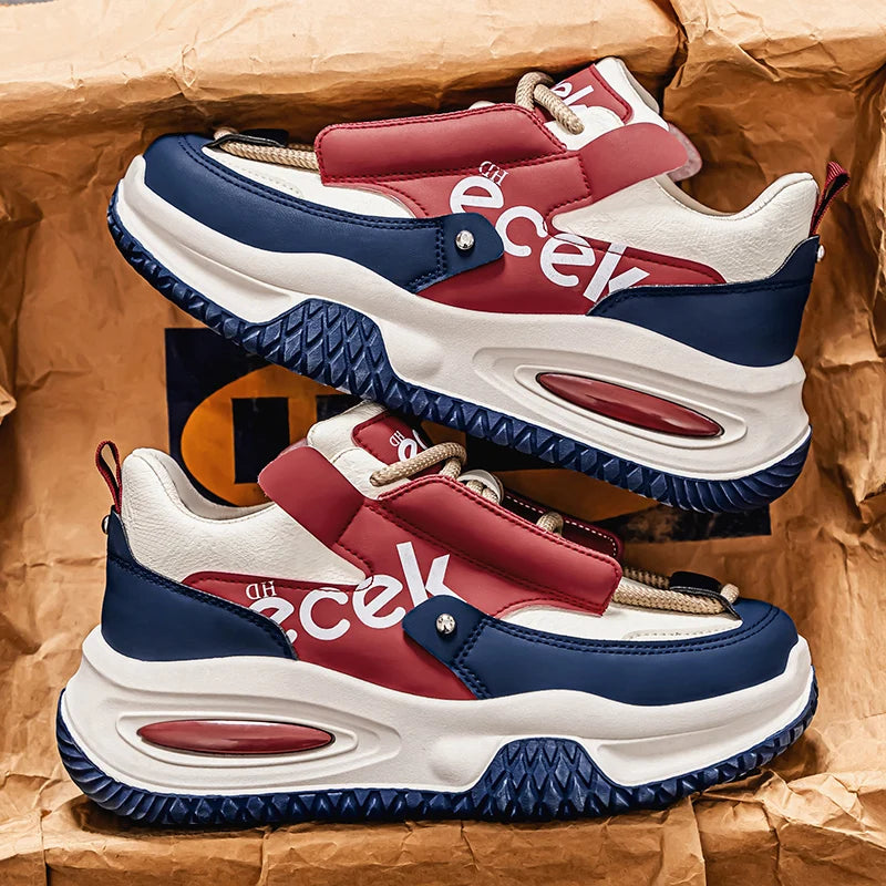 Designer Thick Bottom Mens Casual Sneakers Outdoor Athletic Jogging Shoes Fashion Board Shoes Breathable Anti Slip Walking Shoes - IFINDALL