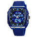 New LOQNCE  98003 Male montre homme Hour Sport Watches Digital Double Time Chronograph Watch Mens LED Week Display Wristwatches - IFINDALL