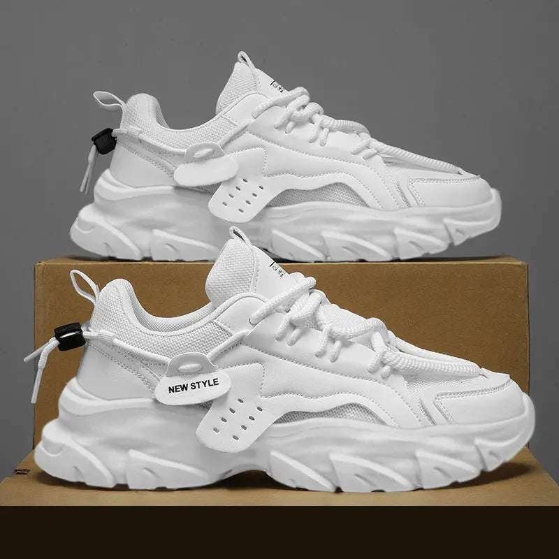 Men's Shoe Breathable Thick Soled Casual Sneakers Outdoor Running Four Seasons New Tennis Men Soft Soles Comfort Male Sneakers - IFINDALL