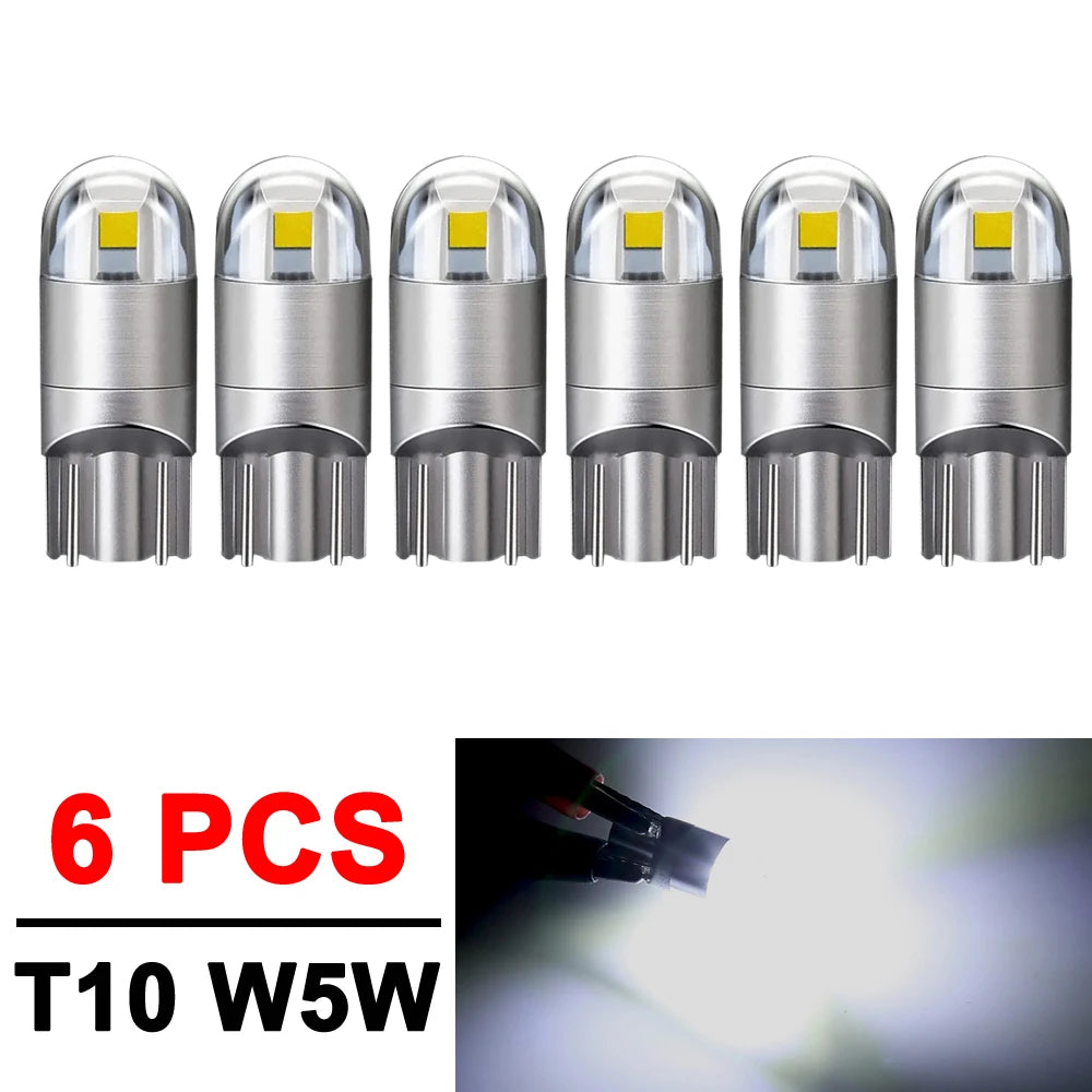 2-20 PCS T10 W5W LED Bulbs 12V Super Bright 3030 2SMD 7000K White Car Interior Dome Map Door Courtesy Dash License Plate Lights - IFINDALL