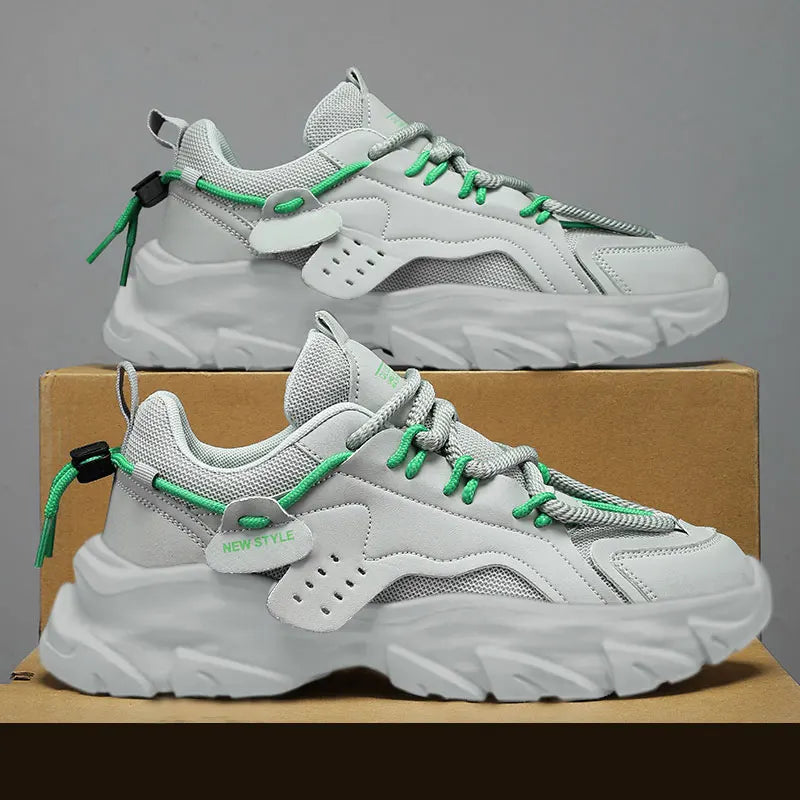 Men's Shoe Breathable Thick Soled Casual Sneakers Outdoor Running Four Seasons New Tennis Men Soft Soles Comfort Male Sneakers - IFINDALL