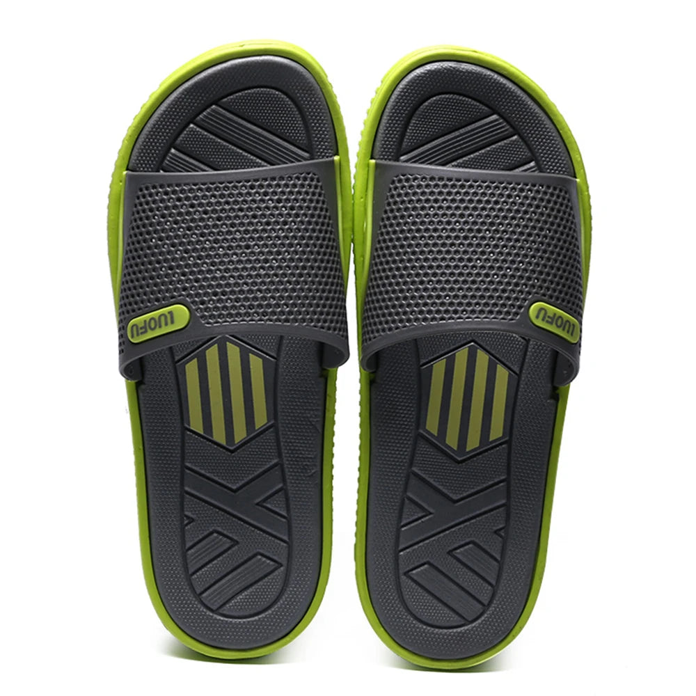 Flip Flops Sports Style Men's Slippers Summer Comfortable Breathable Casual Men's Sandals Home Bathroom Non-slip Male Slippers - IFINDALL
