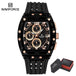 NAVIFORCE Men's Watch Quartz Chronograph Fashion Clock Waterproof Silicone Tape Watches for Man Date Display Sports Wristwatches - IFINDALL