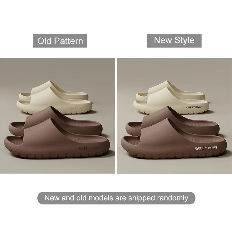 Queeyhome Men Slippers EVA Thick Soled Soft Sandals New Summer Fashion Non Slip Indoor Outdoor Beach Women Shoes - IFINDALL