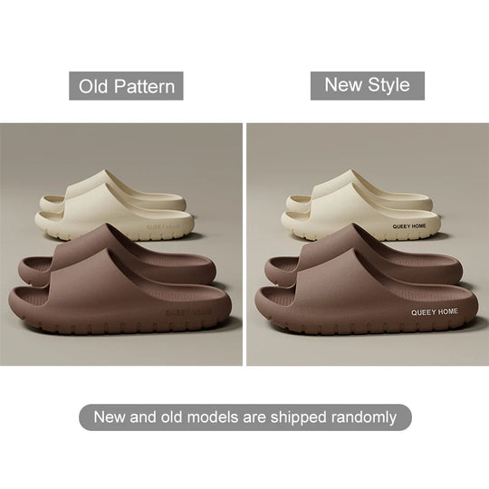 Queeyhome Men Slippers EVA Thick Soled Soft Sandals New Summer Fashion Non Slip Indoor Outdoor Beach Women Shoes - IFINDALL