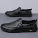 Men Casual Summer Footwear Breathable Mens Leisure Walk Loafers Genuine Leather Moccasins Hollow Out Slip on Male Driving Shoes - IFINDALL