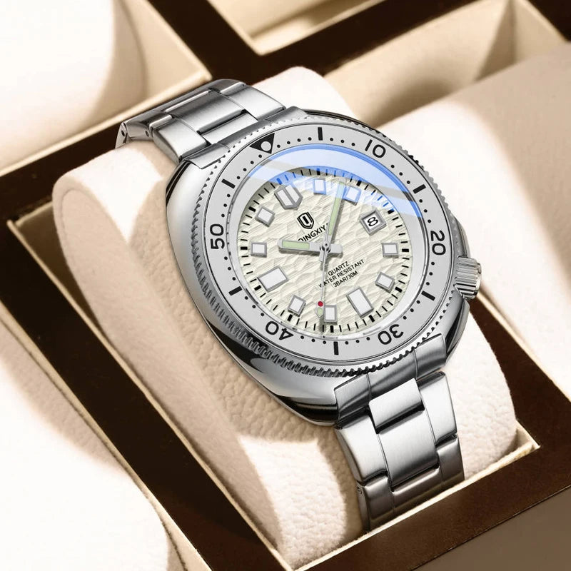 Luxury Brand Men Watch Stainless Steel Waterproof Luminous Date Fashion Quartz Wristwatch Male Sports Clock Relogio Masculino - IFINDALL