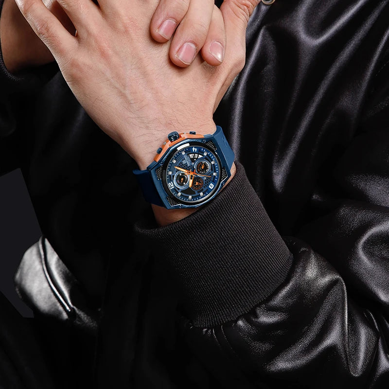NAVIFORCE Original Watches for Man Silicone Strap Waterproof Men Quartz Wrist watch Casual Sport Date Display Clock Reloj Hombre - IFINDALL