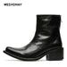 Leather Boots Men Brand British Style Comfortable Fashion Thick-Soled Wizard Ankle Boots - IFINDALL