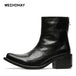 Leather Boots Men Brand British Style Comfortable Fashion Thick-Soled Wizard Ankle Boots - IFINDALL