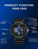 SANDA 3168 White Sport Watch  LED Digital 50M Waterproof Watch Men Multifunction Clock Relogio Masculino Men Military Watches - IFINDALL