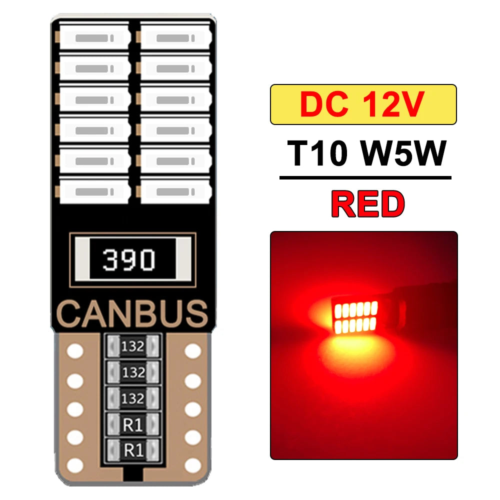 2-20 PCS T10 W5W LED Bulb Canbus 12V 24V 6500K White Super Bright Car Interior Dome Door Trunk License Plate Wedge Side Lights - IFINDALL