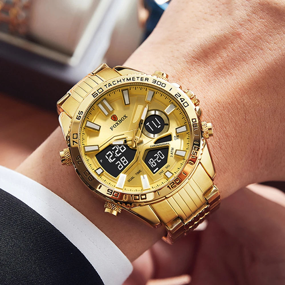 LIGE Watches For Men Luxury Brand Sport Quartz Wristwatch Waterproof Military Steel Men Watch Digital Clock Relogio Masculino - IFINDALL