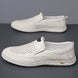 Men Casual Summer Footwear Breathable Mens Leisure Walk Loafers Genuine Leather Moccasins Hollow Out Slip on Male Driving Shoes - IFINDALL