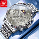 OLEVS 3653 Men Watch Luxury Brand Quartz Watch Multi functional Automatic Date Timer Watch Waterproof Luminous Moonphase Watch - IFINDALL