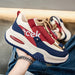 Designer Thick Bottom Mens Casual Sneakers Outdoor Athletic Jogging Shoes Fashion Board Shoes Breathable Anti Slip Walking Shoes - IFINDALL