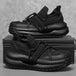 Chunky Sneaker Men Designer Sport Shoes Fashion Casual Microfiber Leather Fabric Breathable Height Increased Flat Platform Shoes - IFINDALL