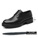 New Luxury Men's Brogues Leather Elevator Shoes Man Height Increase Insole 8cm/10cm Black Formal Business Wedding Work Men Shoes - IFINDALL