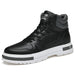 New height increasing 6/8cm men's leather boots breathable casual shoes athletic jogging gym shoes fashion leather sports shoes - IFINDALL