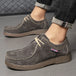 Men Casual Shoes High-Grade Suede Leather Work Shoes Male Lace-up Flats Sneakers Platform British Business Party Dress Shoes 46 - IFINDALL