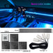 Universal LED Ambient Light Car Interior Symphony FullColor Streamer RGB 64Color Hidden Acrylic Strip Decoration Atmosphere Lamp - IFINDALL