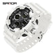 SANDA 3168 White Sport Watch  LED Digital 50M Waterproof Watch Men Multifunction Clock Relogio Masculino Men Military Watches - IFINDALL