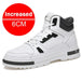 New height increasing 6/8cm men's leather boots breathable casual shoes athletic jogging gym shoes fashion leather sports shoes - IFINDALL